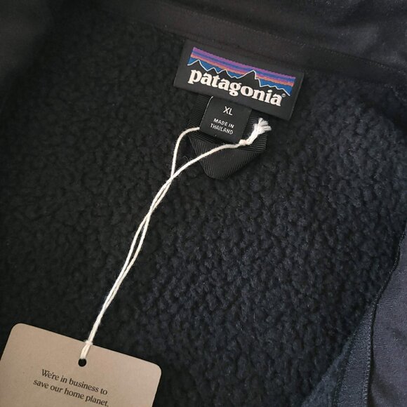 Patagonia New Better Sweater Fleece Jacket Full-Zip Men XL Black w/ Logo - Picture 8 of 12